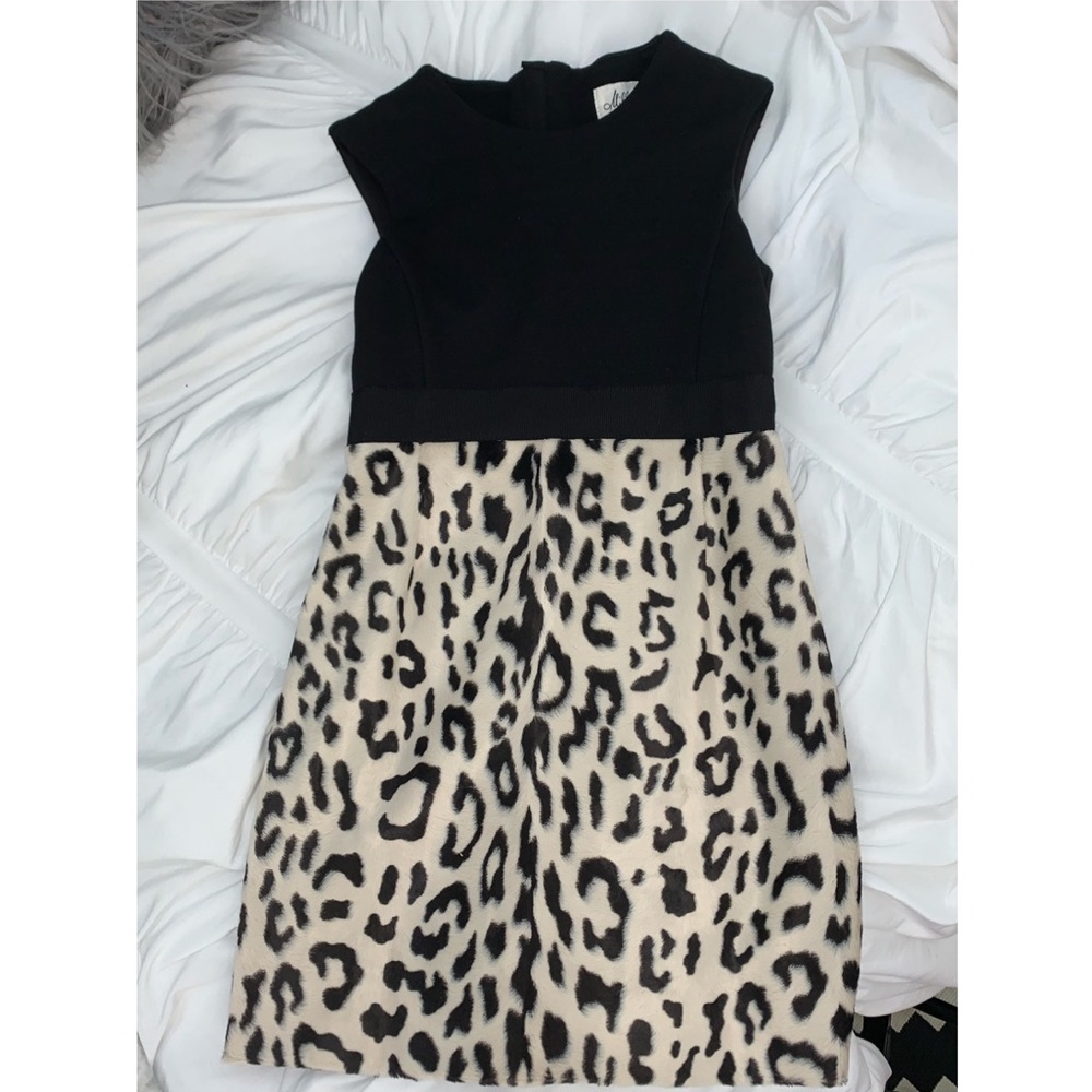 Girls’ Black/Cheetah Print Party Dress